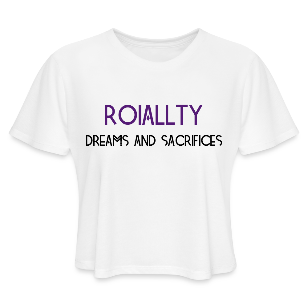 Roiallty Cropped T-Shirt - white