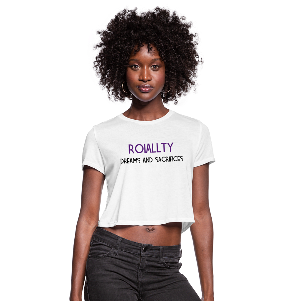 Roiallty Cropped T-Shirt - white