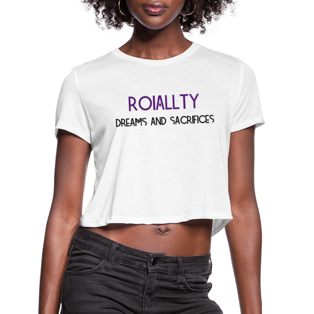 Roiallty Cropped T-Shirt - white