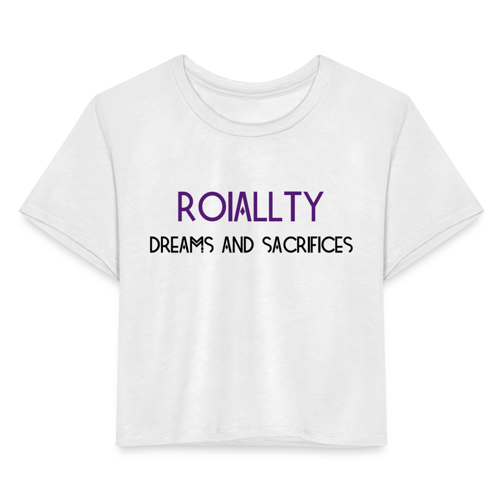 Roiallty Cropped T-Shirt - white